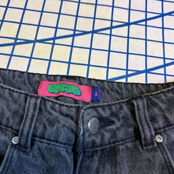 Used Empyre Women's Black Wash Cut-off Shorts Size 2 Design Tori Skater Y2K - Picture 4 of 6